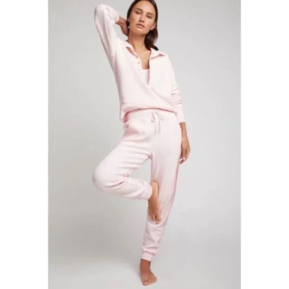 Negative Underwear Other - Negative Waffle Knit Jogger Pants Pink Lounge Sweatpants Size S